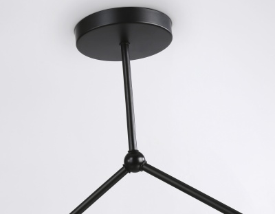 Потолочный светильник в стиле лофт Ambrella TR8033/4 BK черный E27*4 max 40W D670*440
