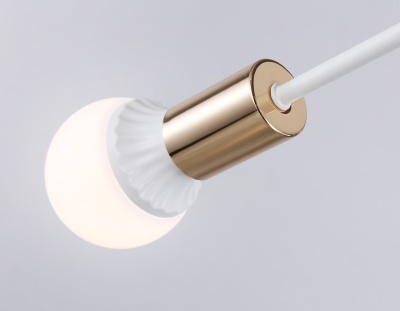 Люстра подвесная Ambrella TR80432/6 WH/GD белый/золото E27/6 max 60W D950*730