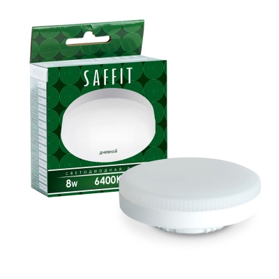 Лампа cветодиодная SAFFIT 8W 230V GX53 6400K, SBGX5308 