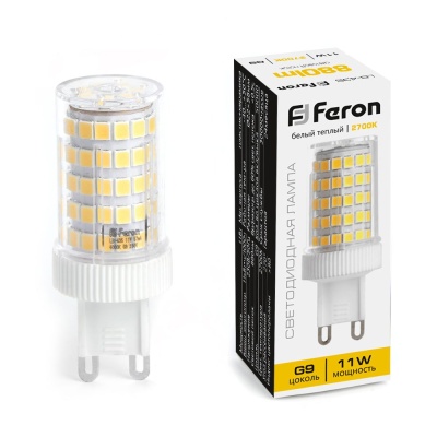 Лампа светодиодная FERON LB-435 (11W) 230V G9 2700K JCD