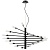 733187 Люстра RAGNO 18х40W G9 ЧЕРНЫЙ МАТОВЫЙ