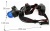 Фонарь ULTRAFLASH E1334 налобный акк 3,7В синий/черный 3LED 4Ватт, фокус, 2ак 4реж, метал.(1/50)