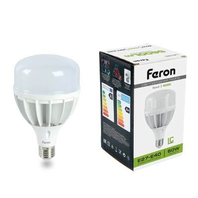 Лампа светодиодная FERON LB-65 (60W) 230V E27-E40 4000K T120