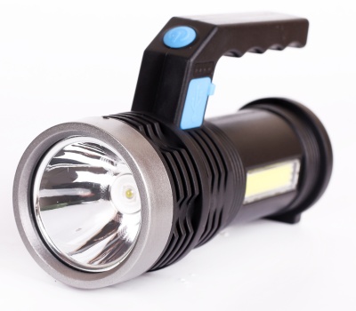 Фонарь ULTRAFLASH LED53765 4В, черн., 2LED, 3 Вт, 4 реж, USB, бокс
