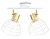 Спот настенно-потолочный AMBRELLA TR8601/2 WH/GD белый/золото E27*2 max 40W 260*154*230 в стиле лофт
