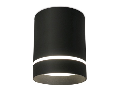 Спот потолочный Ambrella TN281 SBK черный песок LED 4200K 9W D80*100 накладной