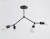 Потолочный светильник в стиле лофт Ambrella TR8033/4 BK черный E27*4 max 40W D670*440