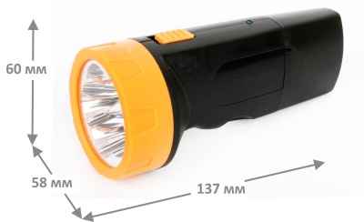 Фонарь ULTRAFLASH LED3827 аккум. 220В черн/желтый 5LED SLA пластик (1/60)