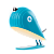 Светильник декоративный JAZZway JS5-BIRD-BU ПТАШКА (син.) 4,1W 3000K