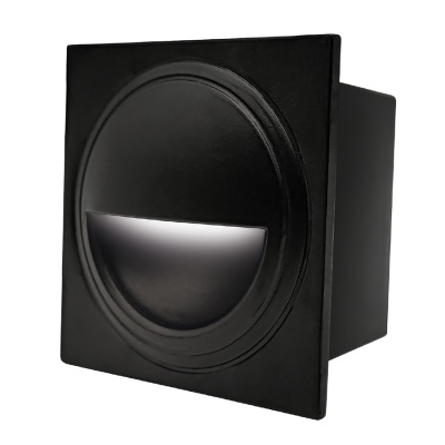 Светильник для ступеней 3Вт 5000К Металл Черный Квадрат Полукруг General GSTL-S1-3BT-5K