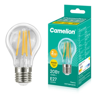 Лампа CAMELION LED20-A60-FL/830/E27 220V 20W