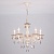 Люстра с хрусталем 3281/5 белый с золотом EUROSVET