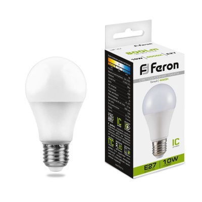 Лампа светодиодная FERON LB-92 13LED/10W 230V E27 4000K A60 (упаковка ПРОМО)