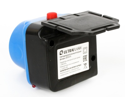 Фонарь ULTRAFLASH LED5375 налобн. аккум. 220В, голубой, 1 Ватт  LED, 2 реж, пласт, бокс