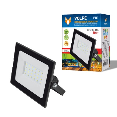 Прожектор светодиодный VOLPE ULF-Q513 30W/RED IP65 220-240В BLACK Красный свет. Корпус черный