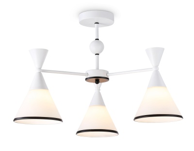 Люстра подвесная Ambrella TR3164/3 WH/BK белый/черный E27/3 max 60W D580*380