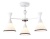 Люстра подвесная Ambrella TR3164/3 WH/BK белый/черный E27/3 max 60W D580*380