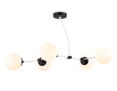 Люстра подвесная Ambrella TR2546/5 WH/BK белый/черный E27/5 max 60W 950*600*450
