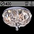 Люстра 55784/400 CR хром 4х40W E14 LED-WT ПДУ d400 h210, SDA22