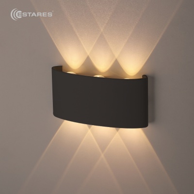 Светильник ESTARES бра  LINZA SIX 6W R-170-WW-BLACK-220-IP54