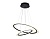Светильник Ambrella FA4357/2 BK черный 78W 3000K/4200K/6400K D580*670 (ПДУ 