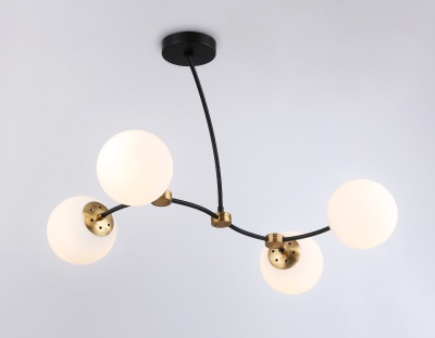 Люстра подвесная Ambrella TR2544/4 BK/SB черный/бронза E27/4 max 60W 700*450*450