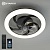 Светильник ESTARES FAN SIMPLE 65W+18W R-APP-480x125-BLACK/WHITE-220-IP20 с вентилятором