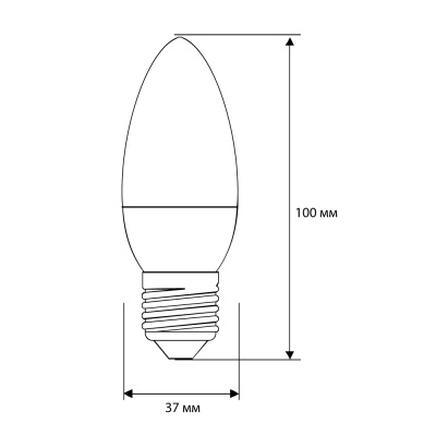 Лампа CAMELION LED7-С35/845/E27 220V 7W (1/10/100)