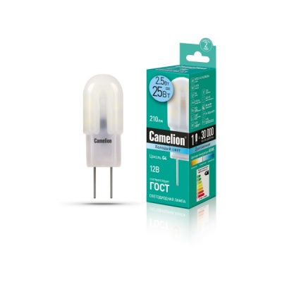 Лампа CAMELION LED2.5-JC-SL/845/G4 12V 2.5W(10/100/1000)