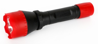 Фонарь ULTRAFLASH 6102-ТН 1LED 2XR6 черный, пластик, блистер-пакет (25/200)