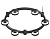Корпус светильника Techno Ring подвесной D85 C9232/6 SBK черный песок D550*70.5mm GX53/6