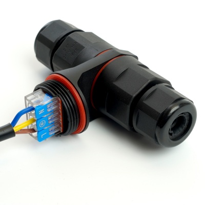Соединитель-коннектор STEKKER LD541 3-контактный на 3 выхода с СМК221 пружинным контактом IP68