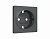 AP9060 Лицевая панель ALFA (Графит Мягкое касание) для электрической розетки с/з QUANT