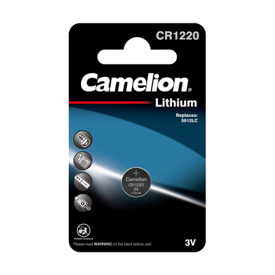 Батарейка CAMELION CR1220 BL-1, 3V литиевая (10/1800)