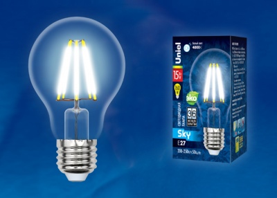 Лампа светодиодная UNIEL LED-A70-15W/4000K/E27/CL PLS02WH картон