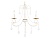 светильник подвесной Ambrella TR4915/3 WH/GD белый/золото E14/3 max 40W D550*860