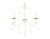 светильник подвесной Ambrella TR4915/3 WH/GD белый/золото E14/3 max 40W D550*860