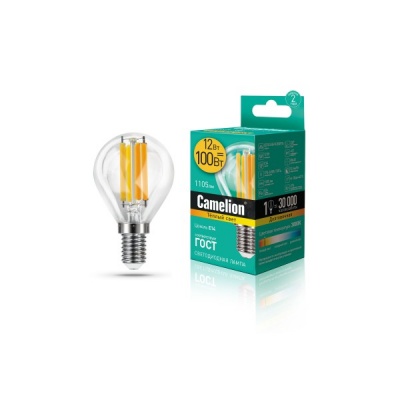 Лампа CAMELION LED12-G45-FL/830/E14 220V 12W