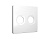AP1333 Лицевая панель ALFA (Белый матовый) для TV двойной розетки QUANT