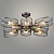 Люстра N6438/8 BK+COP черный/медь 8x60W E27 d840 h235, QH24