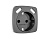 OP6590 Лицевая панель OMEGA (Антрацит серый) для электрической розетки с/з со шторками 2USB A+A QUAN