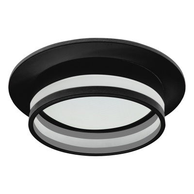 Светильник FERON DL502 15W 230V GX53, черный, круг, без лампы, LUNA