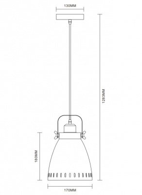 Светильник подвесной CAMELION PL-428S-1 С73 серый+медь (New York) 40Вт, 1хE27, 230В, металл