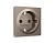 AP6370 Лицевая панель ALFA (Темная бронза матовый) для электрической розетки с/з со шторками QUANT