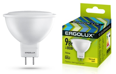 Лампа Ergolux LED-JCDR-9W-GU5.3-3K JCDR 172-265V
