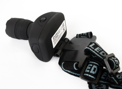 Фонарь ULTRAFLASH LED5354 налобный, серый 1 ватт LED 3режима, 3хR03, пластик (1/5)