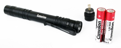 Фонарь CAMELION LED 51517 черный,  LED XPE, 3 реж 2XLR03 в компл., алюм., откр. блистер