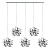 L5PL721134 Подвес пятерной линейный EXTRA 5x3x5W(led) G9  (721134 - 5 + 572164 -1) ХРОМ