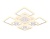 Светильник Ambrella FA289/4+4 WH белый 820*820*120 (ПДУ РАДИО 2.4G)