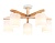 Люстра подвесная Ambrella TR83113/5 WH/LW белый/светлое дерево E27/5 max 40W D700*325